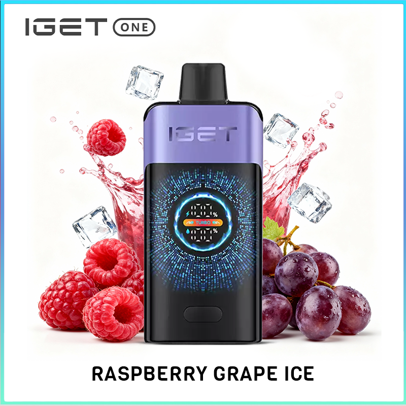 IGET One Raspberry Grape Ice 12000 puffs - IGET ONE Vape/Disposable ...