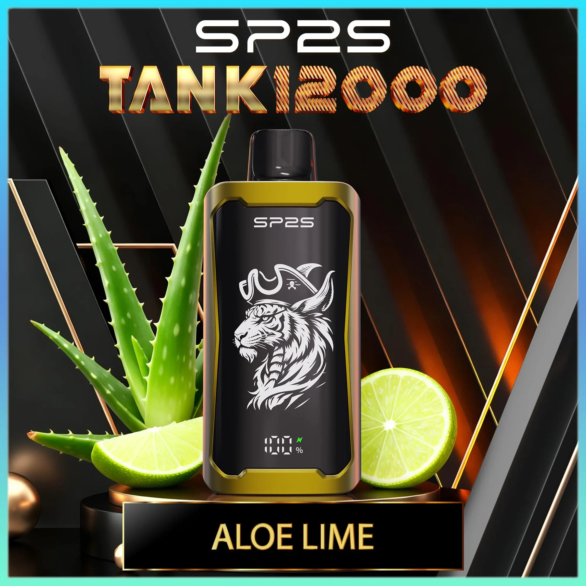 SP2S TANK 12000 Puffs Aloe lime Disposable Vape