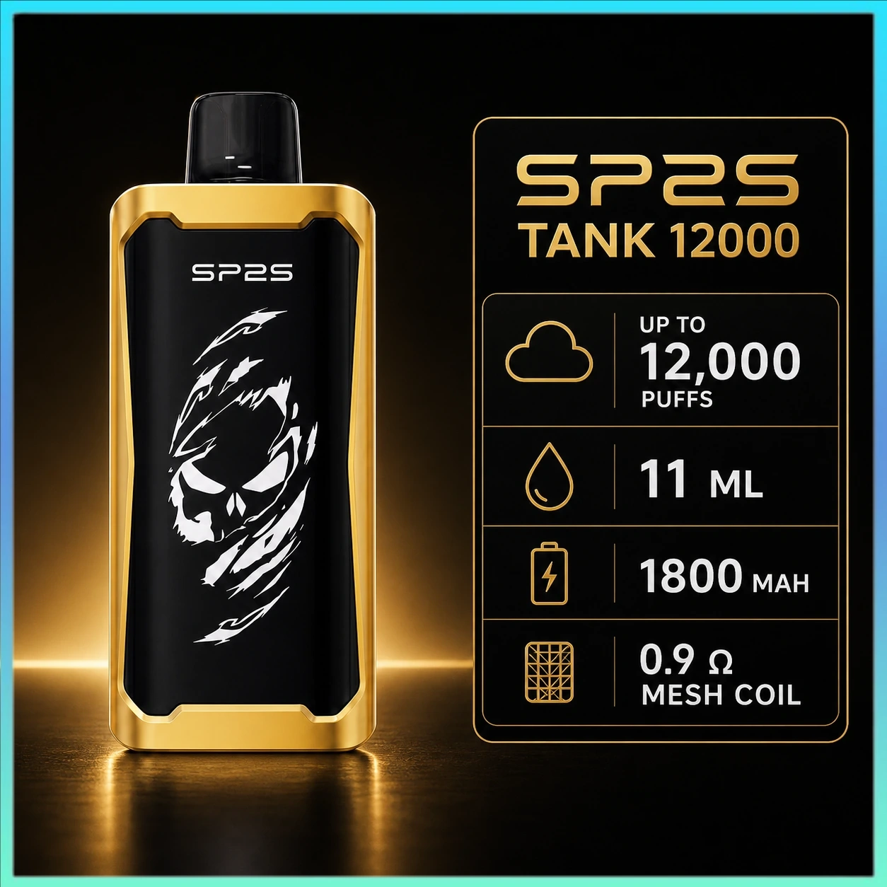 SP2S TANK 12000 Puffs Blueberry mint Disposable Vape - Image 2